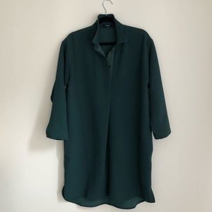 Madewell Moviehouse shirtdress in green